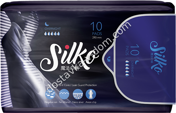 Заказать SILKO Ночные прокладки  10 штук  в интернет-магазине детских товаров Никитка с доставкой и недорого