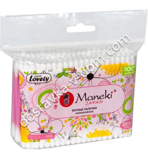 Заказать Maneki Ватные палочки 200 шт в интернет-магазине детских товаров Никитка с доставкой и недорого
