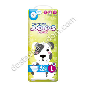 Заказать Joonies Comfort Подгузники L 9-14 кг 42 шт в интернет-магазине детских товаров Никитка с доставкой и недорого