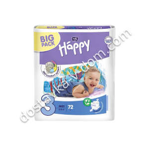 Заказать Подгузники Bella baby Happy 5-9 кг / N3 / 72 шт в интернет-магазине детских товаров Никитка с доставкой и недорого