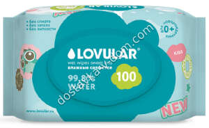 Заказать Lovular SWEET KISS Влажные салфетки 100 шт в интернет-магазине детских товаров Никитка с доставкой и недорого