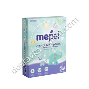 Заказать Mepsi Детский стиральный порошок на основе натурального мыла 400 гр 0+ в интернет-магазине детских товаров Никитка с доставкой и недорого