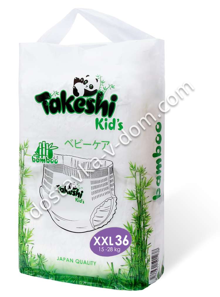 Заказать Трусики Универсальные Takeshi Kids XXL 15-28 кг 36 шт  в интернет-магазине детских товаров Никитка с доставкой и недорого