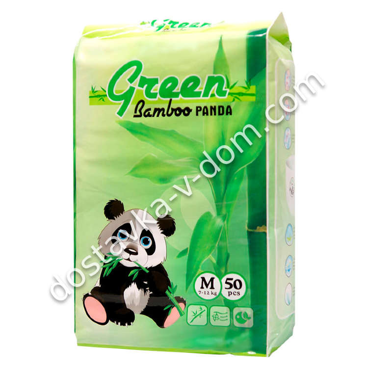 Заказать Трусики Green Bamboo Panda М 7-12 кг 50 шт  в интернет-магазине детских товаров Никитка с доставкой и недорого