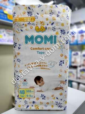 Заказать MOMI COMFORT CARE Подгузники NB 0-5 кг 102 шт в интернет-магазине детских товаров Никитка с доставкой и недорого