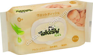 Заказать Takeshi kids Детские влажные салфетки с экстрактом алоэ вера 65 шт в интернет-магазине детских товаров Никитка с доставкой и недорого