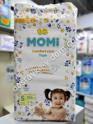 Заказать MOMI COMFORT CARE Подгузники S 3-6 кг 102 шт в интернет-магазине детских товаров Никитка с доставкой и недорого