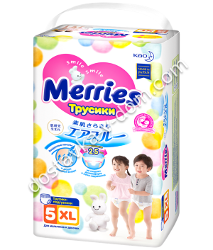 Заказать Трусики Merries XL 12-22 кг 38 шт в интернет-магазине детских товаров Никитка с доставкой и недорого