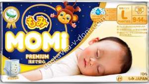 Заказать Momi Premium Трусики ночные  9-14 кг / L / 30 шт в интернет-магазине детских товаров Никитка с доставкой и недорого