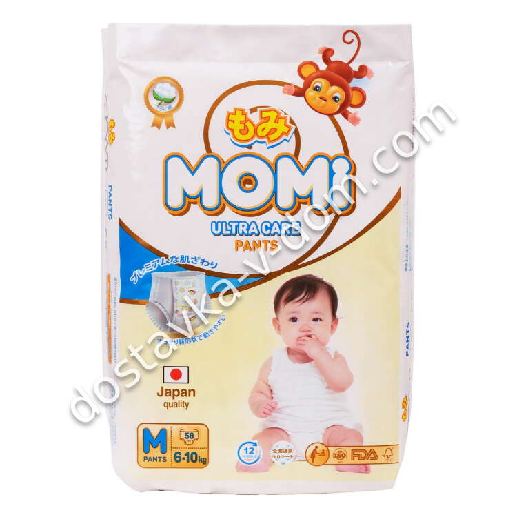 Заказать MOMI Ultra Care Трусики M  6-10 кг 58 шт  в интернет-магазине детских товаров Никитка с доставкой и недорого