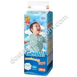 Заказать Подгузники Genki 12-17 кг / XL / 44 шт в интернет-магазине детских товаров Никитка с доставкой и недорого