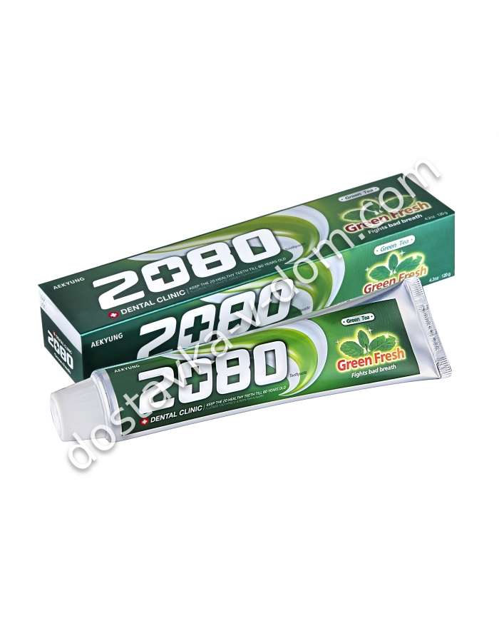 Заказать Dental Clinic 2080 Green Fresh Зубная паста Зелёный чай 120 гр  в интернет-магазине детских товаров Никитка с доставкой и недорого