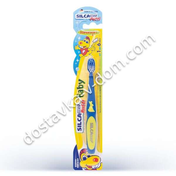 Заказать SILCAMED Putzi baby Детская зубная щетка от 1 до 6 лет  в интернет-магазине детских товаров Никитка с доставкой и недорого
