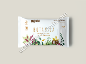 Заказать Mioki BOTANICA Влажные салфетки с антибактериальным эффектом 20 шт в интернет-магазине детских товаров Никитка с доставкой и недорого