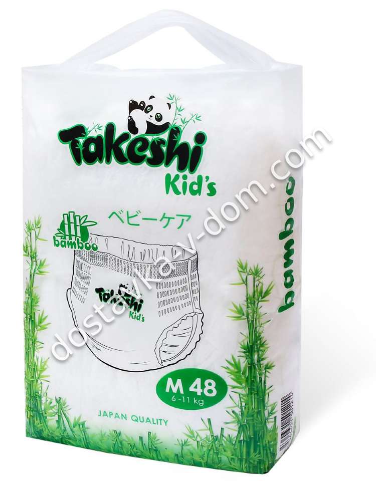 Заказать Трусики Универсальные Takeshi Kids М 6-11 кг 48 шт  в интернет-магазине детских товаров Никитка с доставкой и недорого