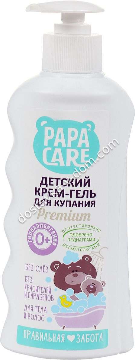 Заказать Papa Care Детский крем-гель для купания с пантенолом 0+ 250 мл   в интернет-магазине детских товаров Никитка с доставкой и недорого