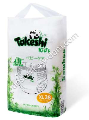 Заказать Трусики Универсальные Takeshi Kids XL 12-22 кг 38 шт в интернет-магазине детских товаров Никитка с доставкой и недорого