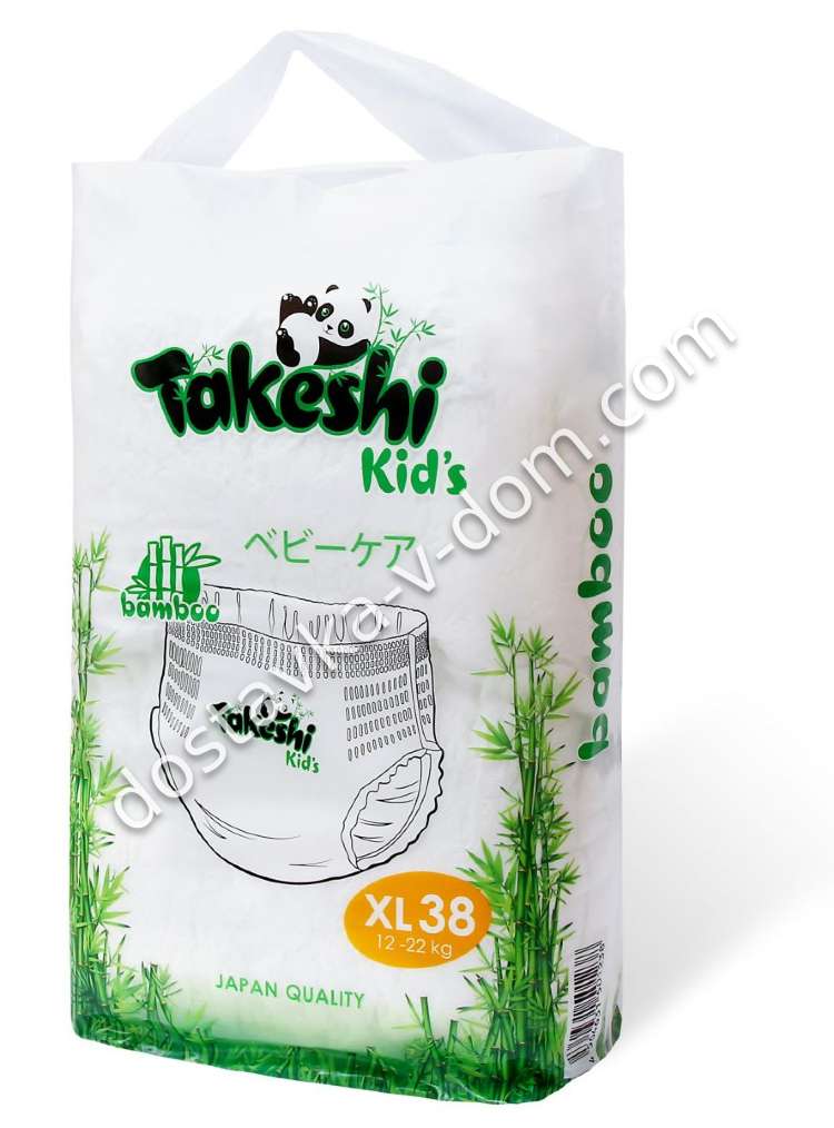 Заказать Трусики Универсальные Takeshi Kids XL 12-22 кг 38 шт  в интернет-магазине детских товаров Никитка с доставкой и недорого