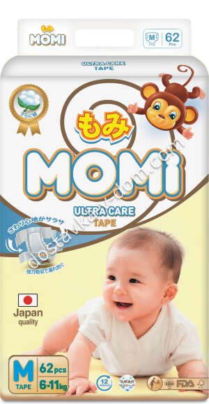 Заказать MOMI Ultra Care Подгузники М 6-11 КГ 62 ШТ в интернет-магазине детских товаров Никитка с доставкой и недорого